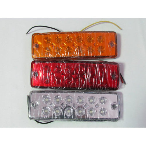 14 x 59 Lampa laterala 12 LED-uri 24v lumina galbena