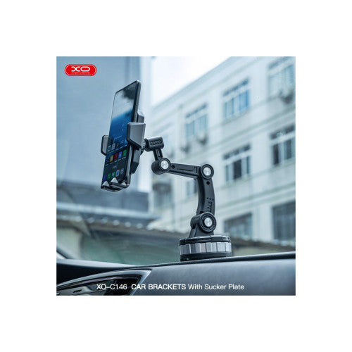 Suport telefon premium cu ventuza cu fixare pe sticla sau bord Cod: XO C146