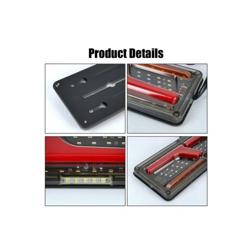 Set lampa LED 5 functii 12V-24V cu semnal dinamic Neon Effect 32x13cm pentru duba, camion  Cod: ST0419