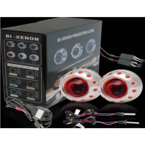 Lupe Bi-xenon Devil Eyes RED 2.5 inch 001R