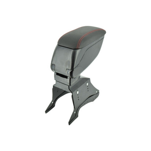 Cotiera auto universala cu baza metalica negru cusatura rosie Cod: 48014