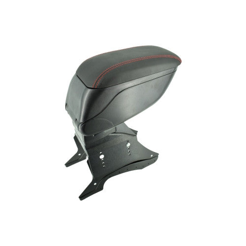 Cotiera auto universala cu baza metalica negru cusatura rosie Cod: 48014