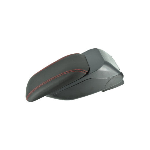 Cotiera auto universala cu baza metalica negru cusatura rosie Cod: 48014