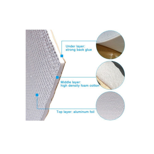 Rola insonorizant aluminiu 6mm izolatie fonica si termica 1mx10m Cod: 022AL