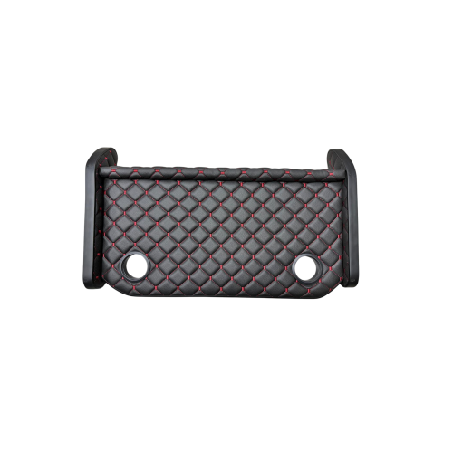 Masa de bord cu 2 suporti pentru pahare ,piele ecologica culoare Negru cusatura Rosie compatibila Iveco 2024->