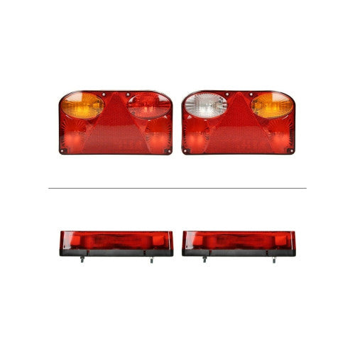 Set lampa spate 7 functii cu ceata si numar stanga dreapta 12V/24V 23cm Cod: ST0451-ST0452